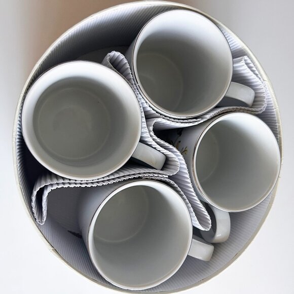 Pottery Barn Reindeer Mugs Comet Donner Blitzen Cupid Box Christmas Set Of 4 - Picture 5 of 6